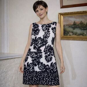 NWT Elle by RW & Co Black & White Sheath Dress